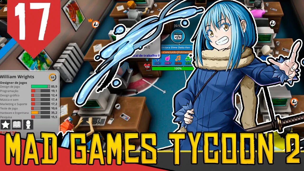 Tropa de ELITE no jogo de SLIME TENSEI - Mad Games Tycoon 2 #17 [Série Gameplay Português PT-BR]