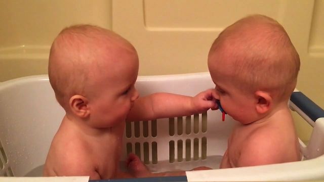 Cute Babys Learn Sharing Is Caring