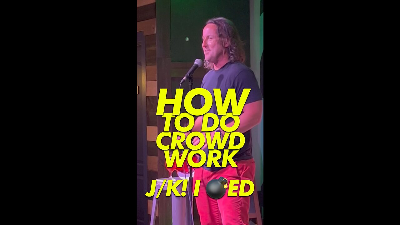 How To Do Crowd Work (jk I 💣ed) #comedy #standup #comedian #freespeech #usa #florida #funny #fail