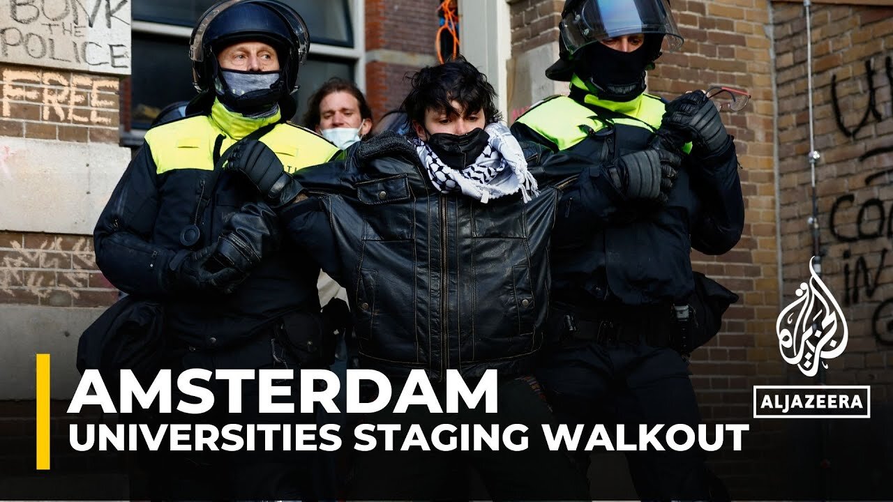 Amsterdam University walkout: Staff protest after police crackdown