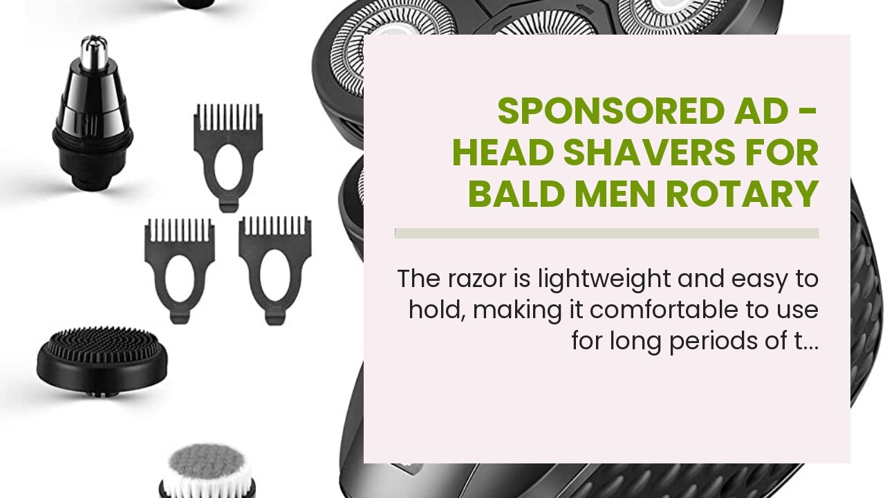 Sponsored Ad - Head Shavers for Bald Men Rotary Electric Razor Cordless Shaver for Men Multifun...