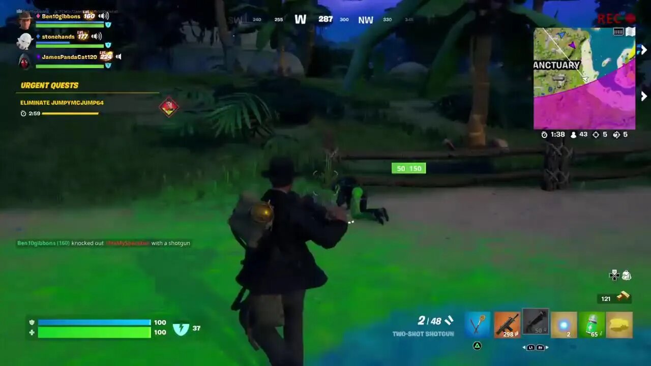 Fortnite live trying to get a victory royal