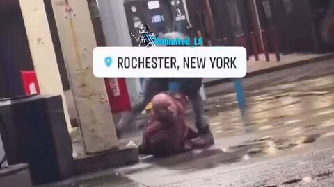 A White Man Begs For Help As Black Man Attacks Him At A NY Gas Station…Black Couple Filming Mock Him