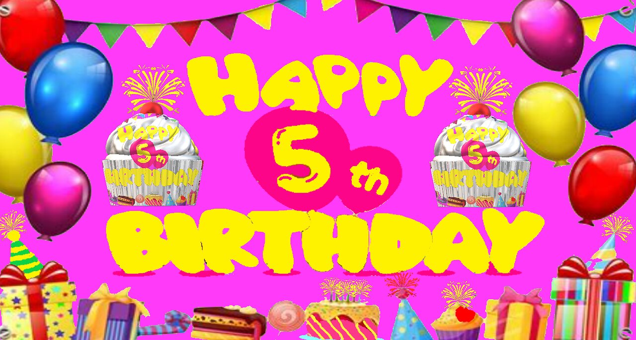 Happy Birthday 3D - Happy 5th Birthday - Happy Birthday To You - Happy Birthday Song