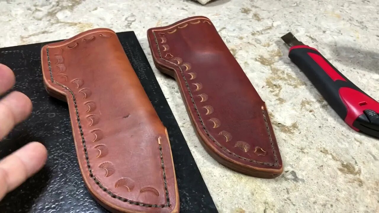 How to do a dye fade on a leather sheath