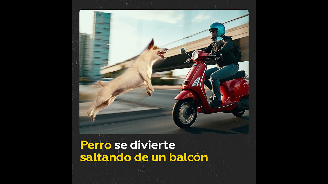Motociclista recibe una sorpresa del cielo