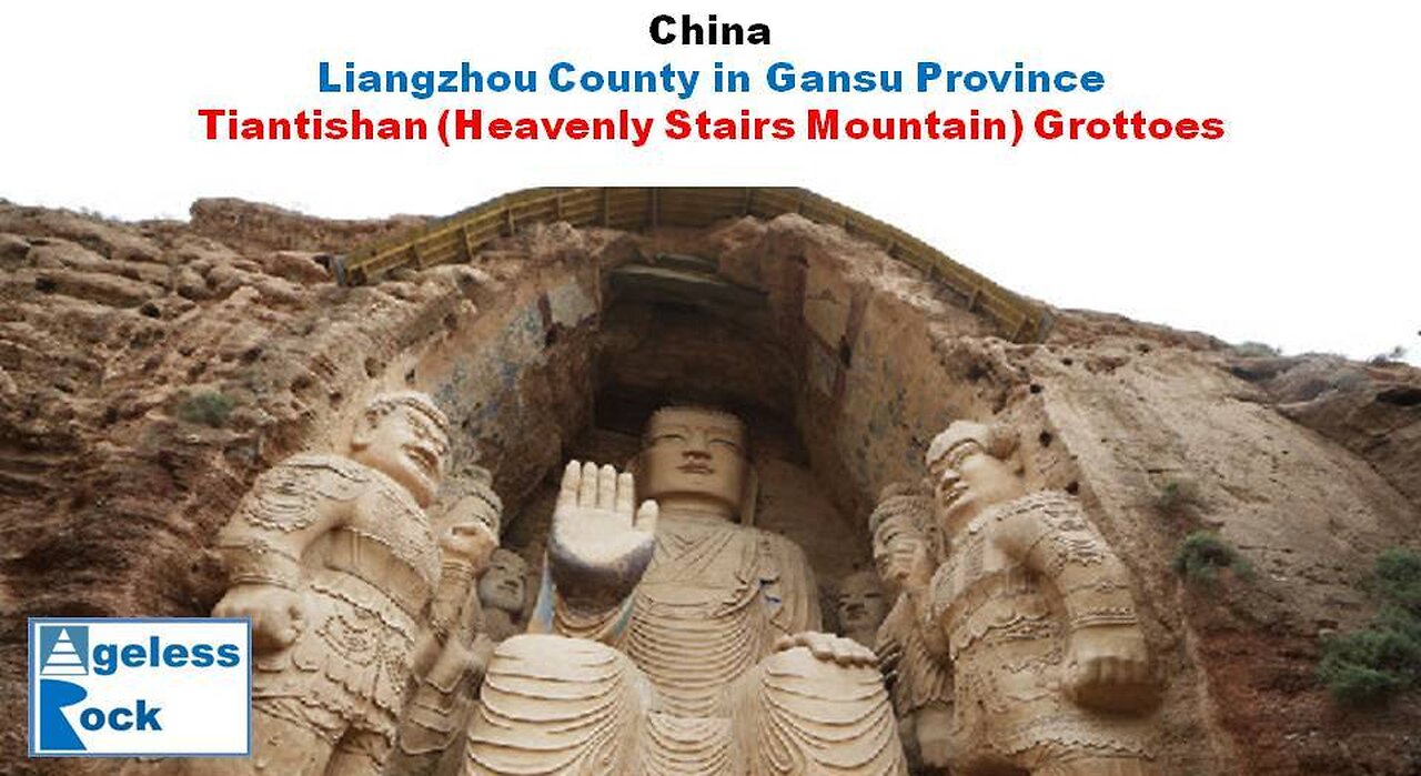 Amazing Giant Buddha of Tiantishan (Heavenly Stairs Mountain) Grottoes in China