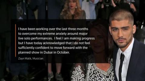 Extreme anxiety sidelines Zayn Malik