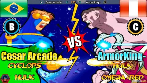 Marvel Super Heroes vs. Street Fighter (Cesar Arcade Vs. -ArmorKing-) [Brazil Vs. Peru]