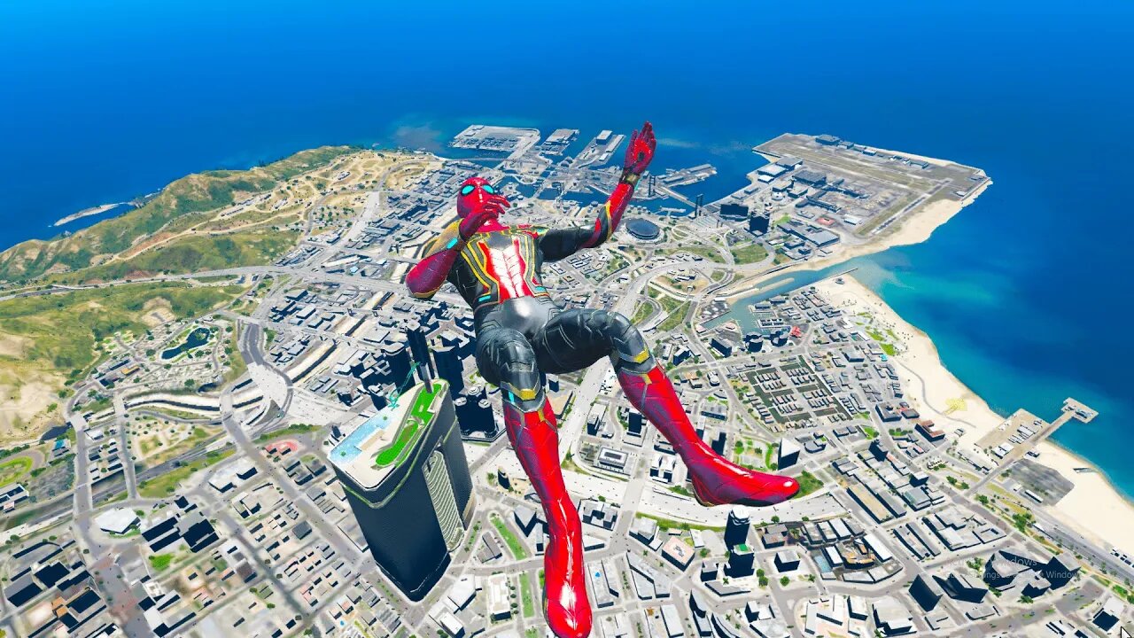 GTA 5 Spiderman Epic Stunts/Fails/Ragdolls with Winfrey Gaming Ep 76spider man funny moment)