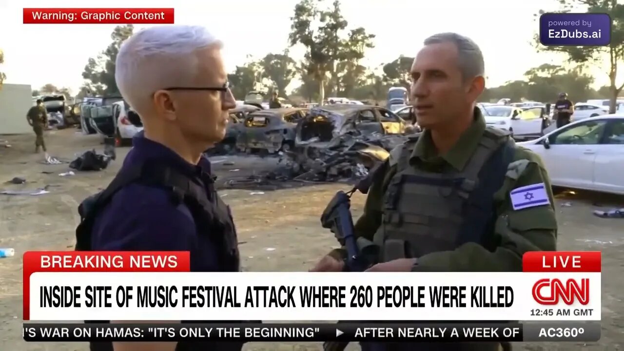 Anderson Cooper, visitou o local do atentado terrorista em Israel