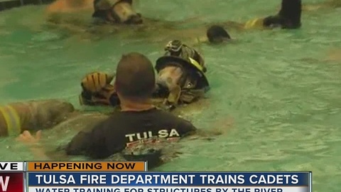 Tulsa fire throws its cadets into the water