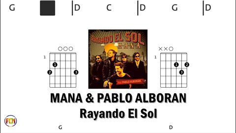 MANA & PABLO ALBORAN Rayando el sol - (Chords & Lyrics like a Karaoke) HD