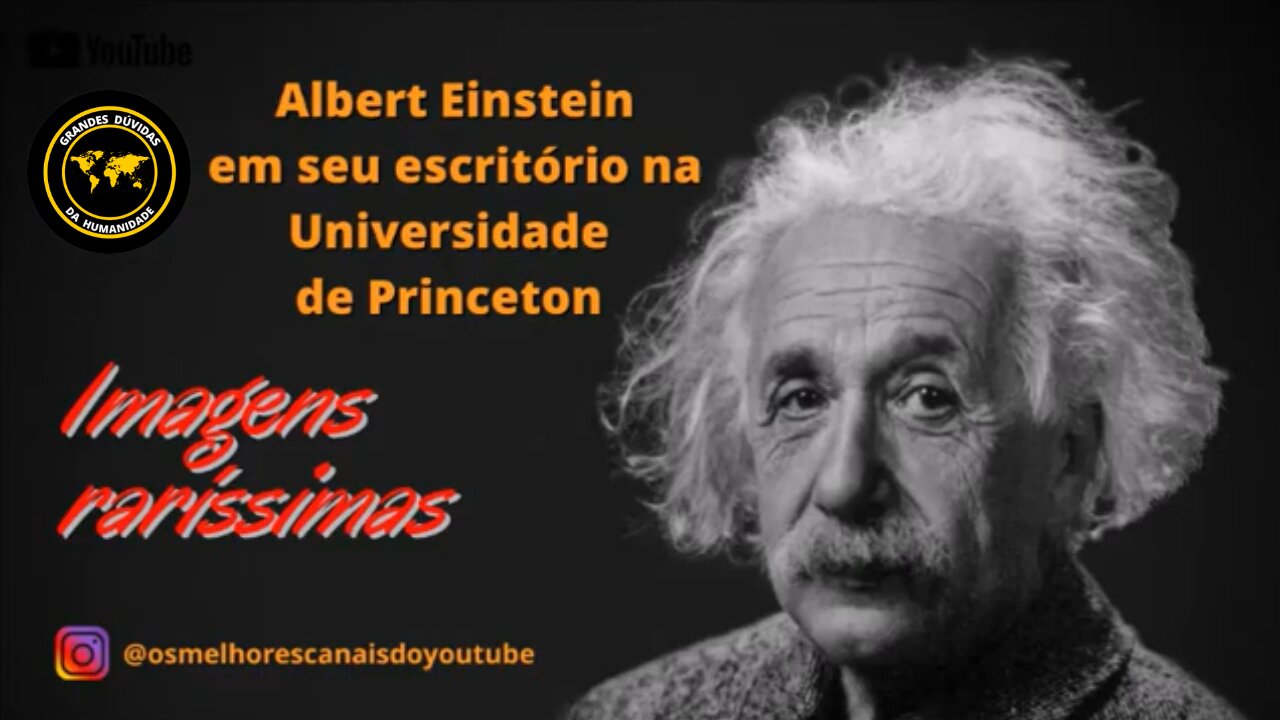 ALBERT EINSTEIN EM SEU ESCRITÓRIO