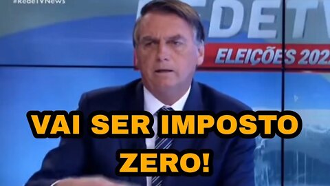 VOU CONTINUAR ZERANDO OS IMPOSTOS - BOLSONARO NA REDETV