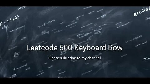 Leetcode 500 Keyboard Row