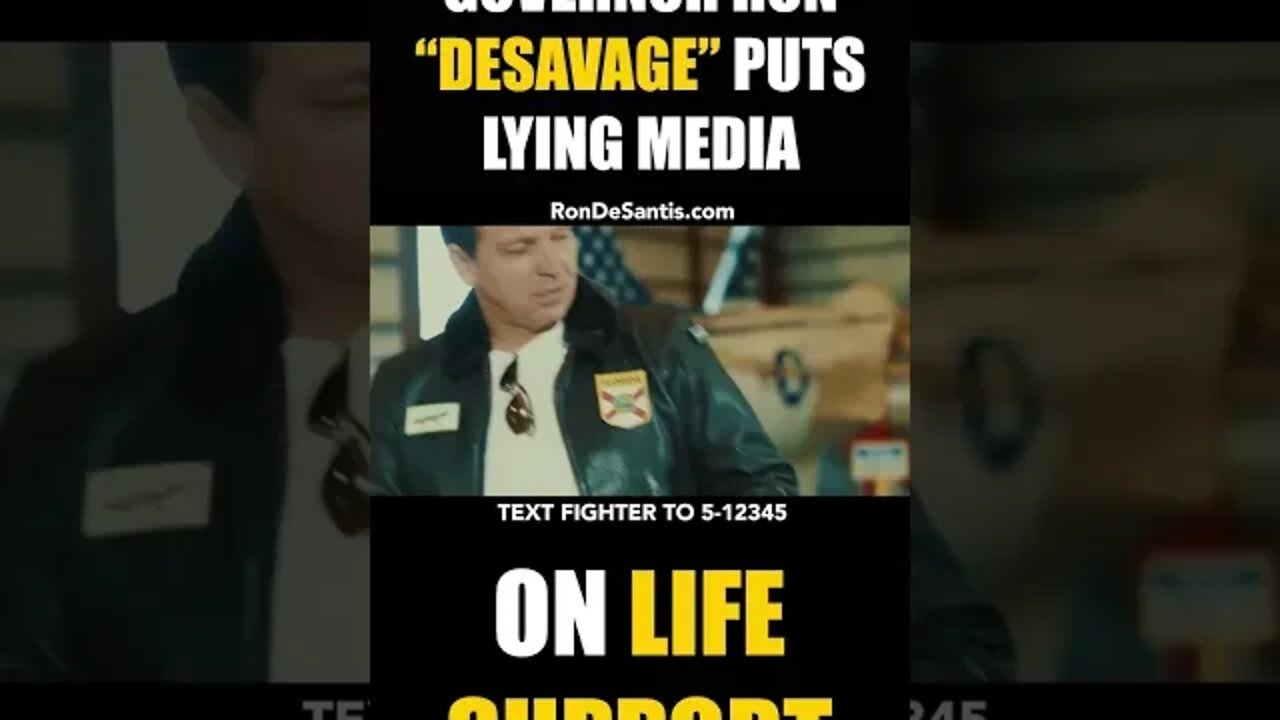 Governor Ron DeSantis "DeSavage" Top Gov Ad Puts Liberal Media on Ice