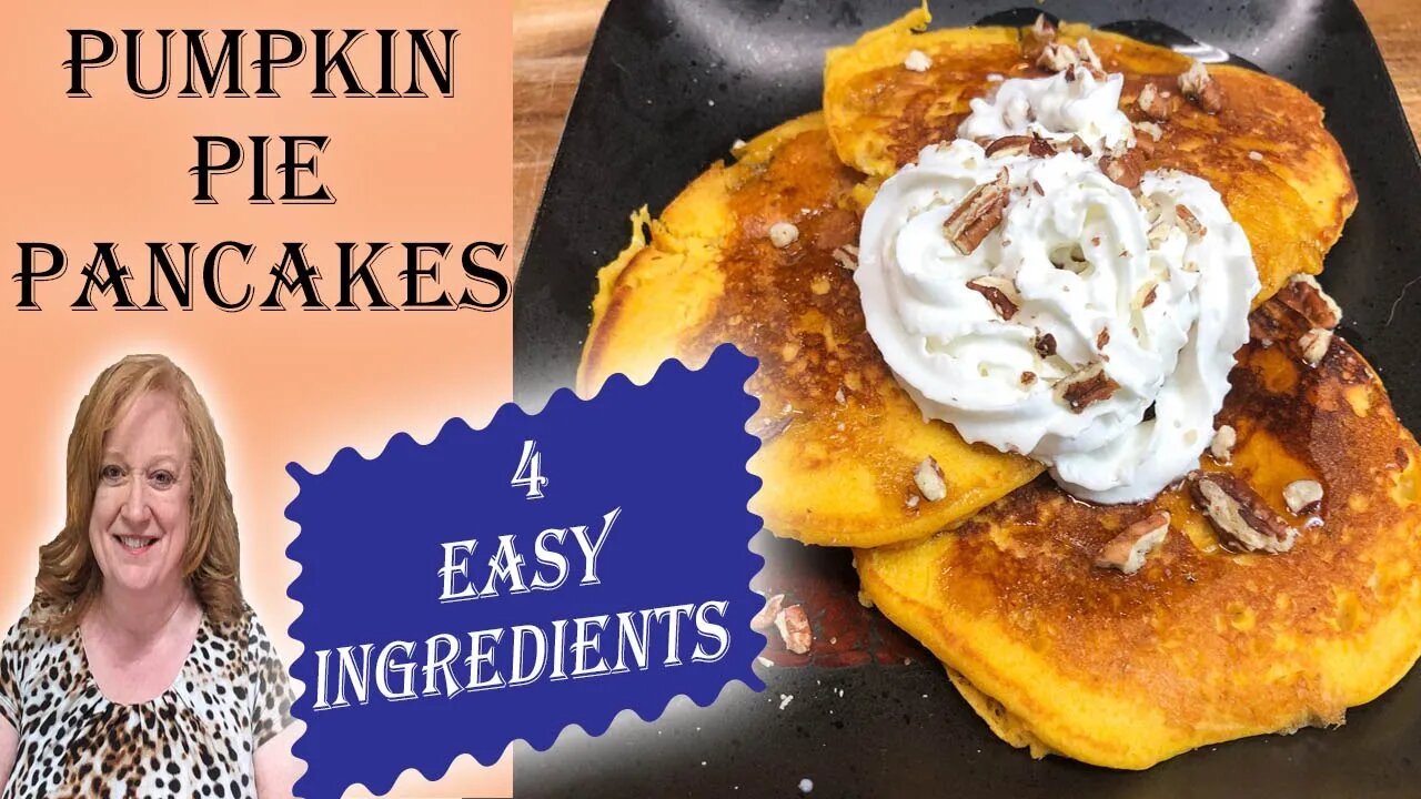 PUMPKIN PIE PANCAKES RECIPE | Easy 4 Ingredients | It's Fall Y'all