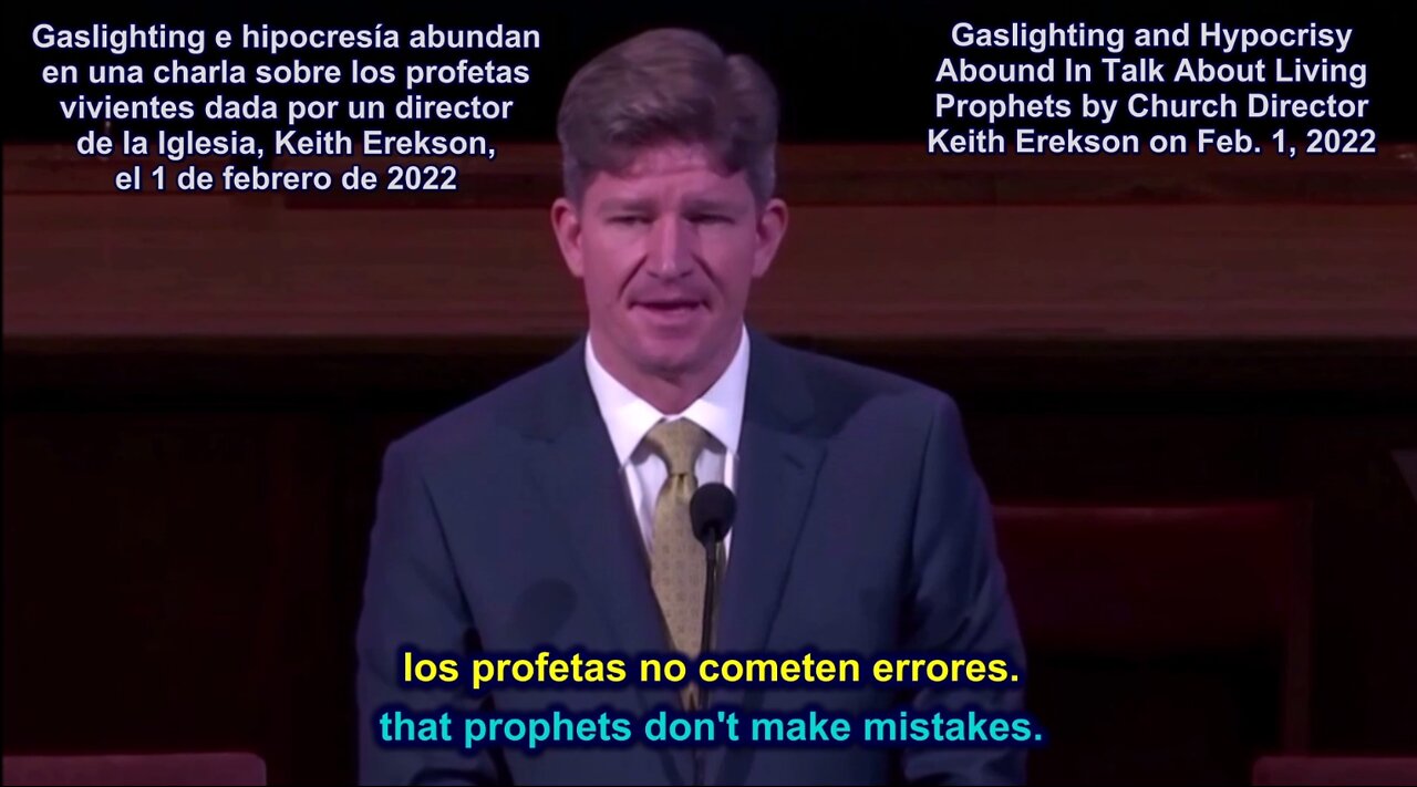 Gaslighting and Hypocrisy Abound In Talk About Living Prophets by LDS Church Director