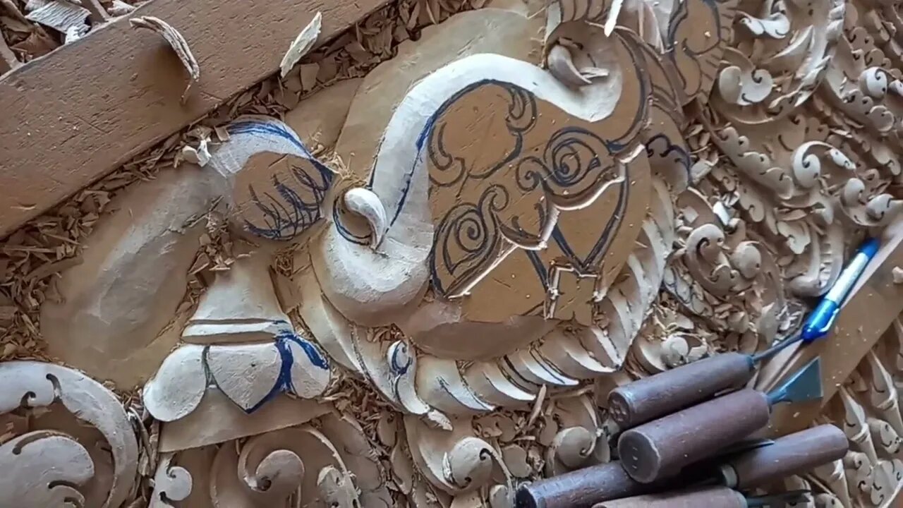 Amazing woodcarving look beautiful skill