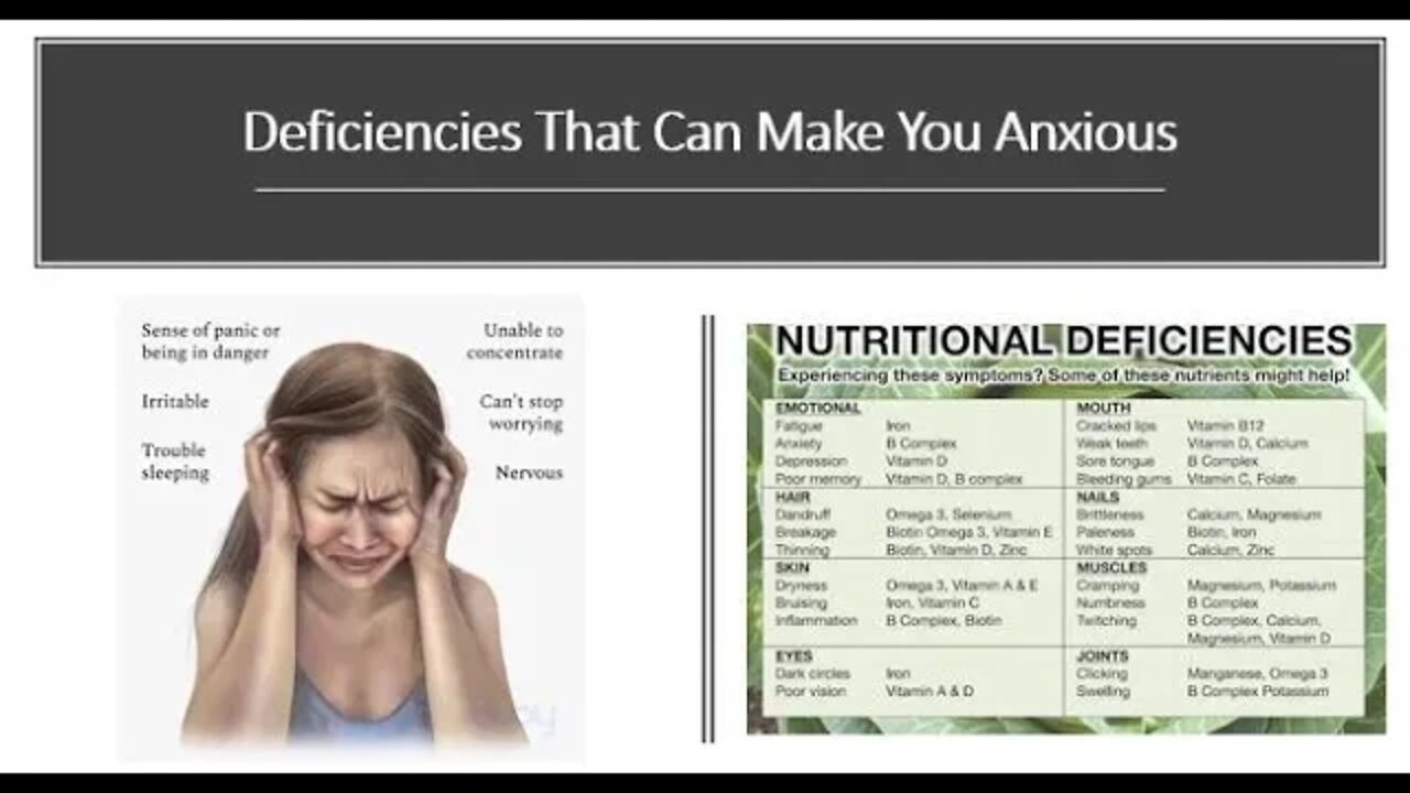 Nutrient Deficiencies that cause Anxiety