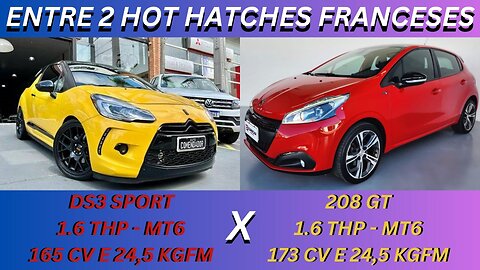 ENTRE 2 CARROS - CITROËN DS3 X PEUGEOT 206 GT - SPORTIVOS COMPACTOS, POTÊNCIA, TORQUE, ECONÔMICOS