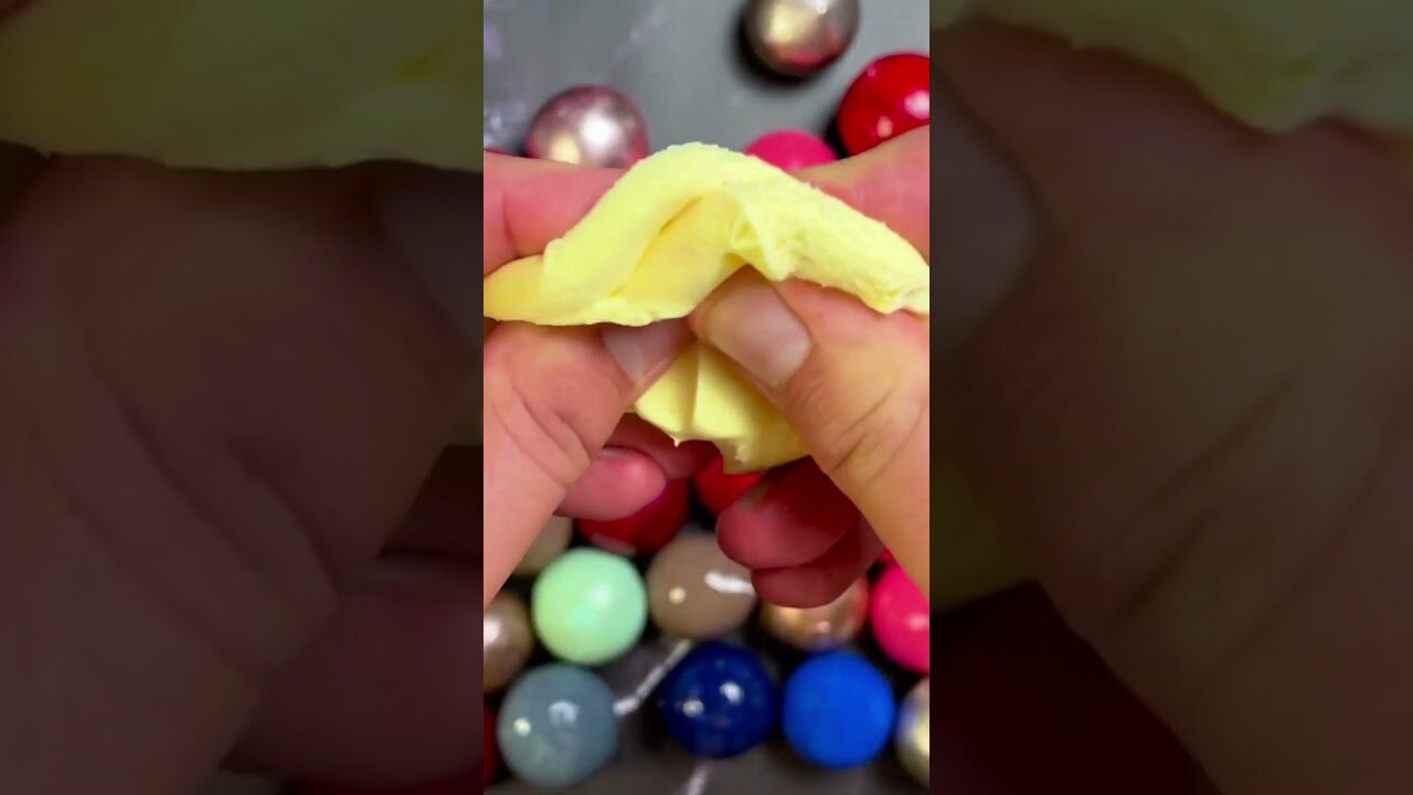 ASMR Clay Cracking Balls All the Colours of the Rainbow!