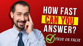 How FAST can you answer Test your Thinking SPEED! 8