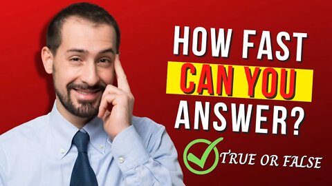 How FAST can you answer Test your Thinking SPEED! 8