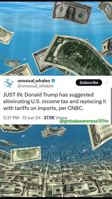 Donald Trump proposes eliminating all income tax and replacing it with tariffs