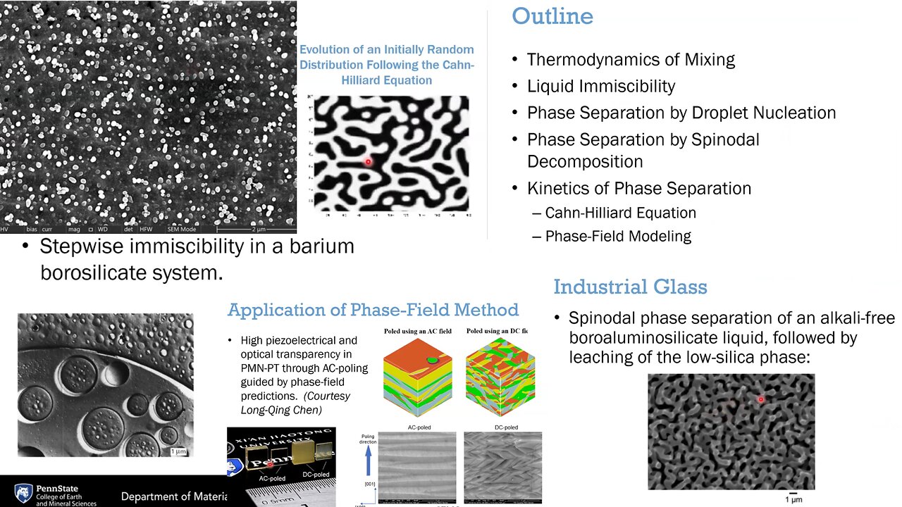 Kinetics of Phase Seperation by Dr. John C. Mauro - Prof. of Materials Science and Engineering