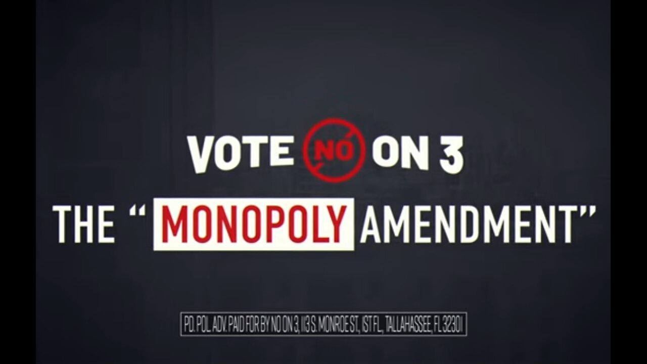 Vote NO on Amendment 3 : The Corporate "MONOPOLY Amendment"