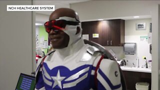 Captain America makes visit to NCH child patients