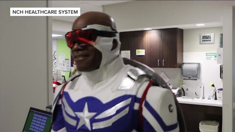Captain America makes visit to NCH child patients