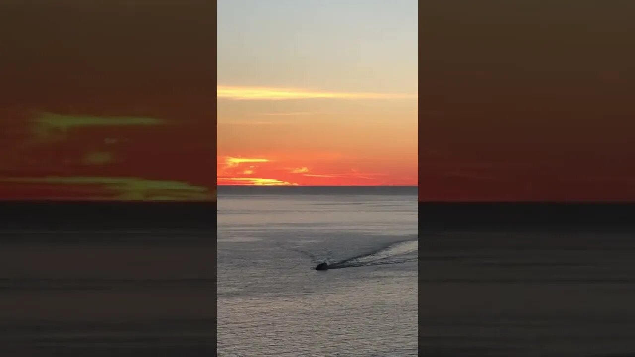 Orange Sun Sets on the Atlantic Ocean #shorts