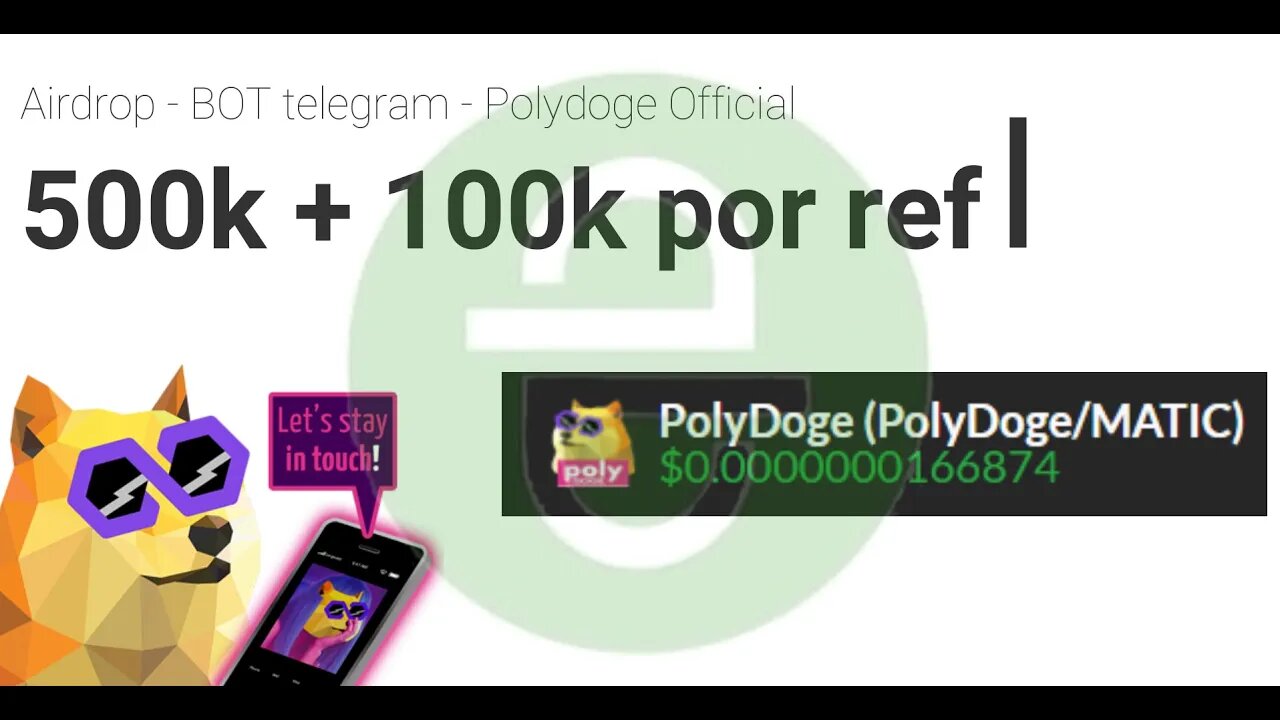 Airdrop - Bot telegram - Polydoge 500K pro C