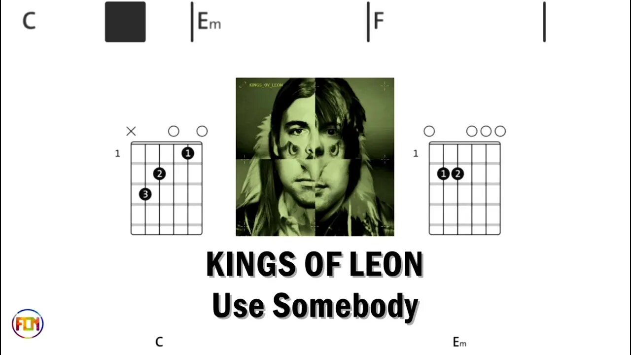 KINGS OF LEON Use Somebody - (Chords & Lyrics like a Karaoke) HD