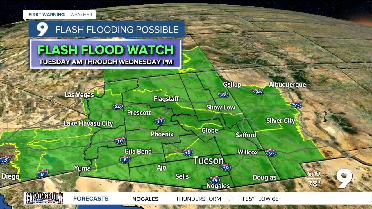 Heavy rain possible through the middle of the week