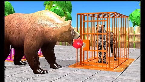 Wild Animal Games Choose The Right Iron Cage Eat Fruits Challenge With 🦍🦍