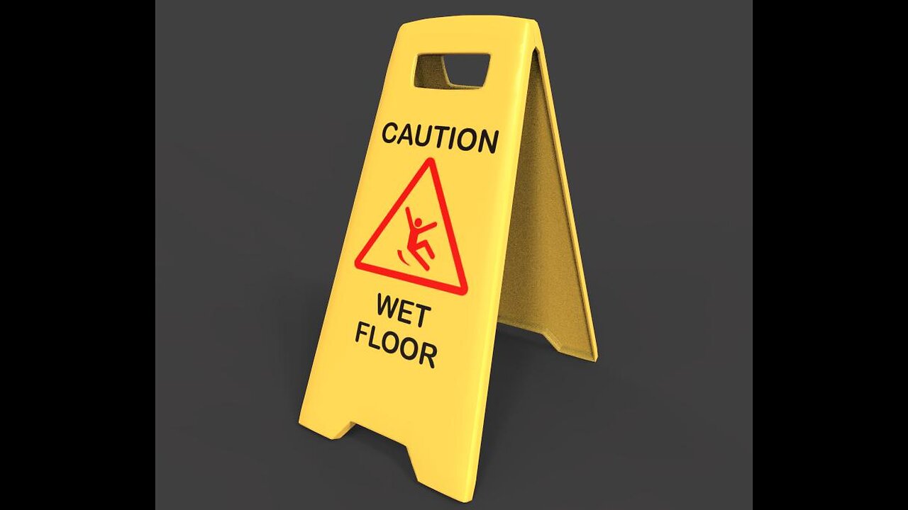 Wet Floor Sign 3D Model