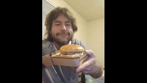 Trying the chicken big mac from McDonald's!