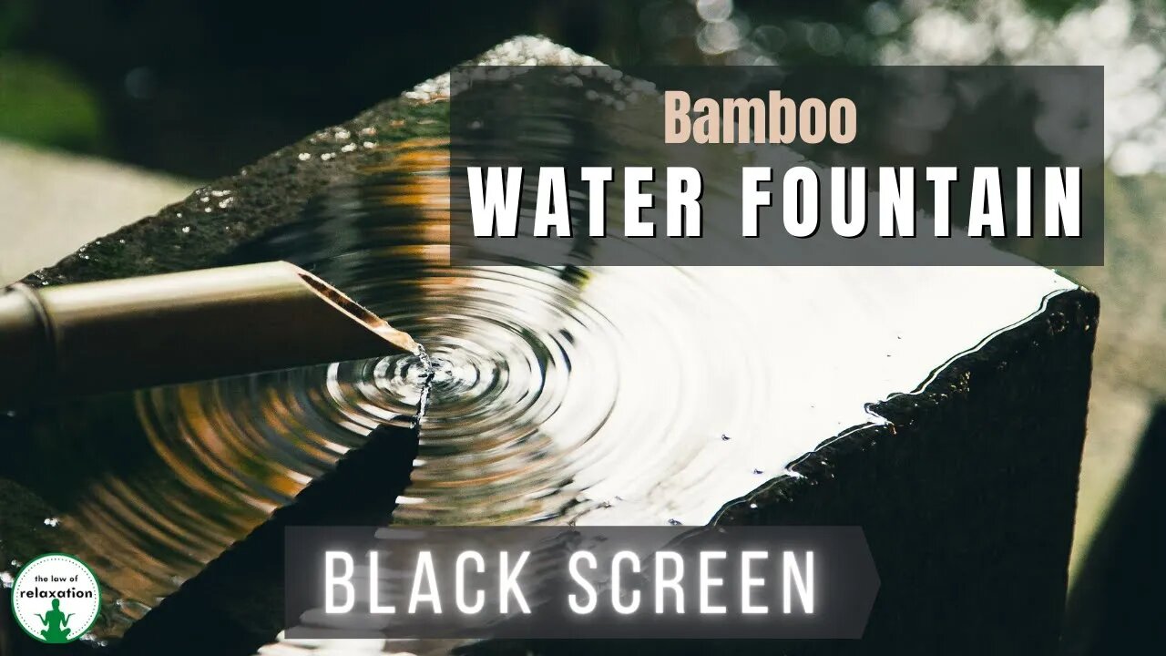 Bamboo Water Fountain Black Screen | 10 hours of Relaxing Sounds