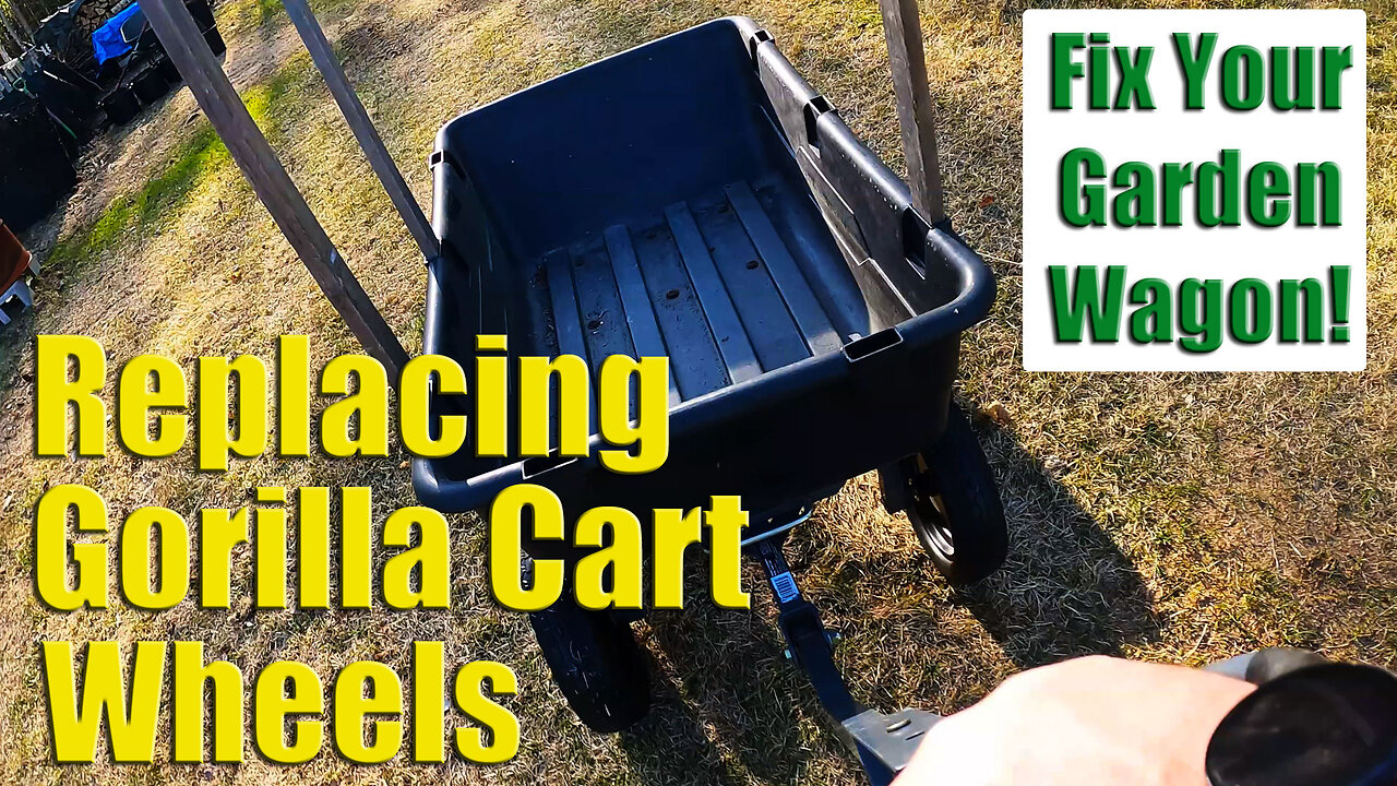 How To Replace Your Gorilla/Garden Cart Wheels In 5 Minutes!