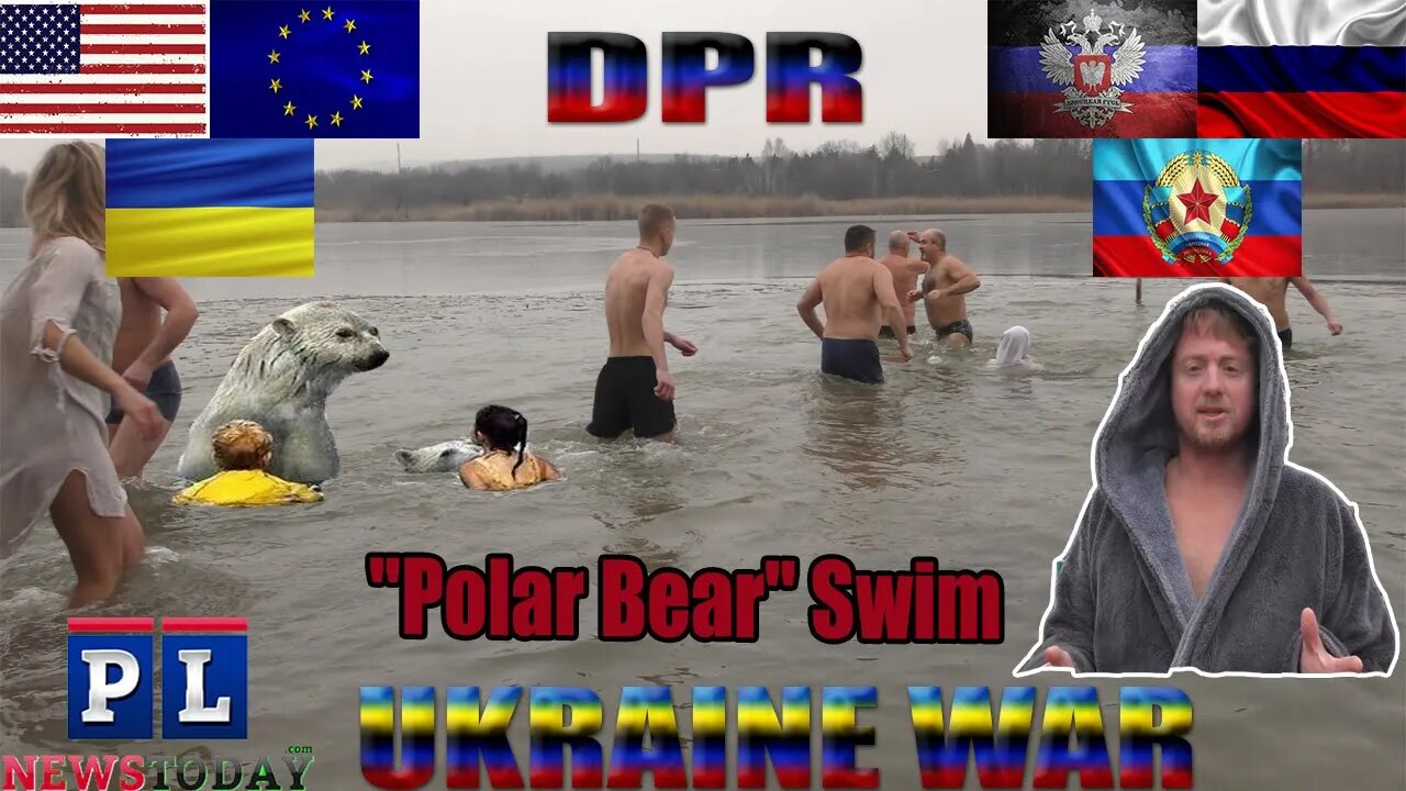 "Polar Bear" Winter Swimming & Ice Bathing For Orthodox "Theophania" In Donetsk