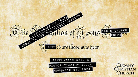 Revelation 3:7-13 The Church at Philadelphia