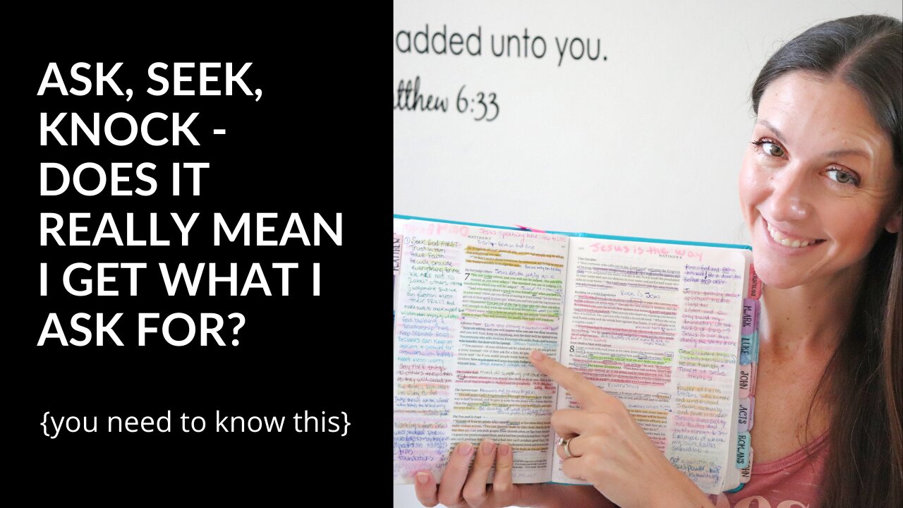 A Bible verse used in the law of attraction - ask and seek
