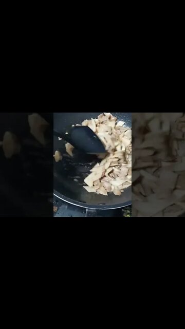 杏鲍菇炒肉 Stir-fried Pork with King Oyster Mushroom #shorts