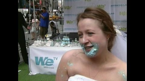 Bride Cake-Eating Contest