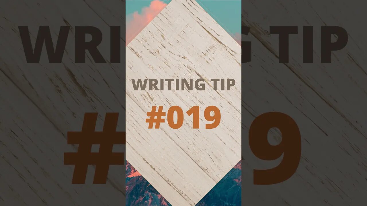 Writing Tip No. 19 - Plot Structure #shorts #writingtips