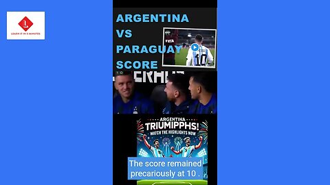 Unstoppable Argentina Clinches Victory Against Paraguay: World Cup Qualifying Highlights! #shorts